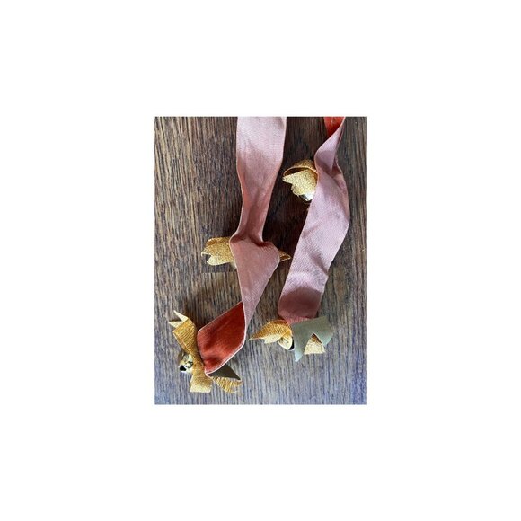 Rare Vintage 1950s Santa Claus Wall Hanging With Bells & Ribbons Christmas Decor - Picture 5 of 8